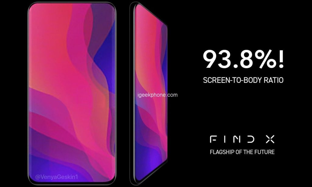 Smartphone Android Oppo Find X display