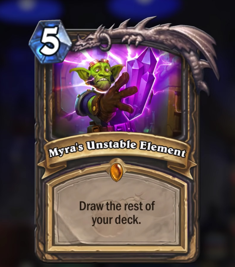Hearthstone Boomsday Project Myra's Unstable Element