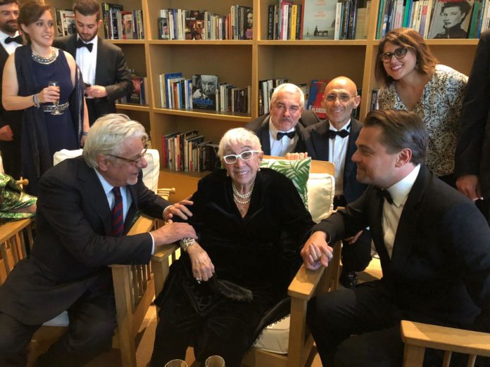 Leonardo DiCaprio e Lina Wertmuller Cannes 2019