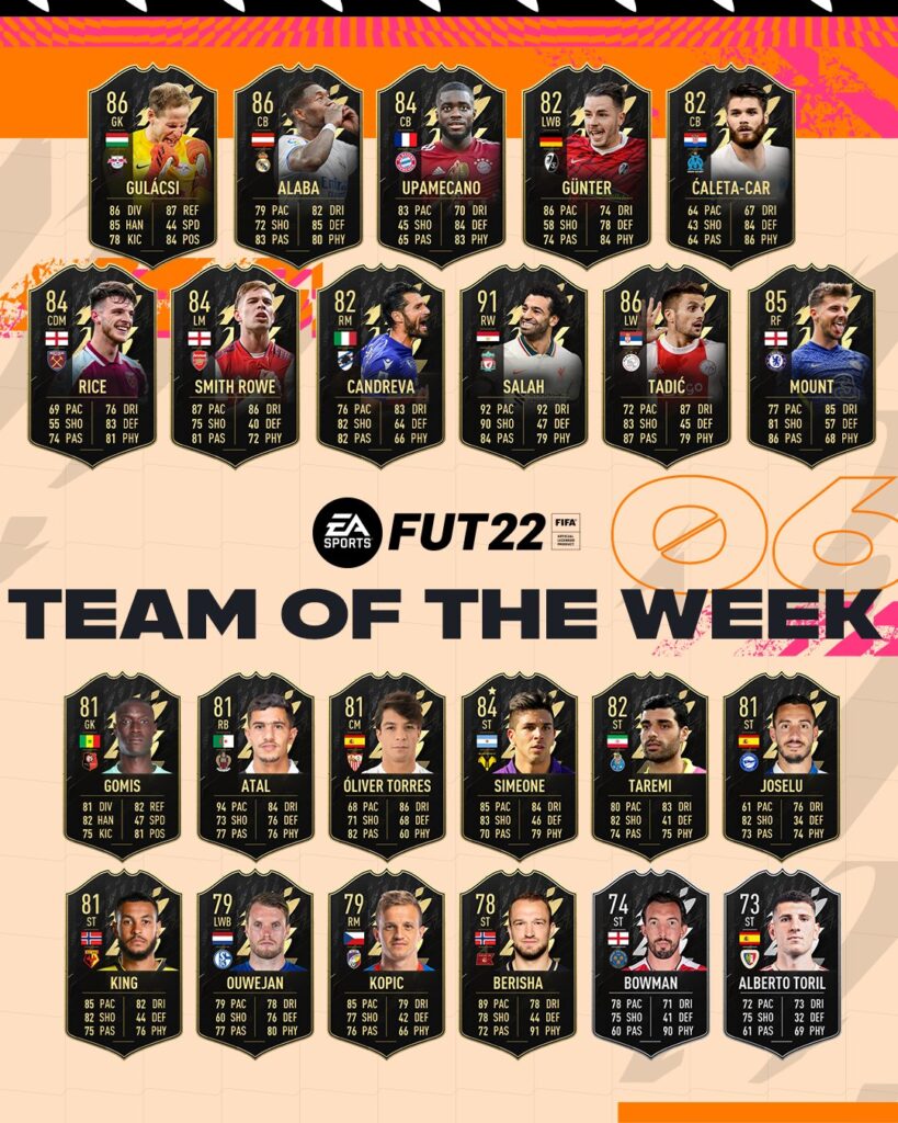 FIFA 22 FUT - TOTW 6 - Team of the Week - Ultimate Team