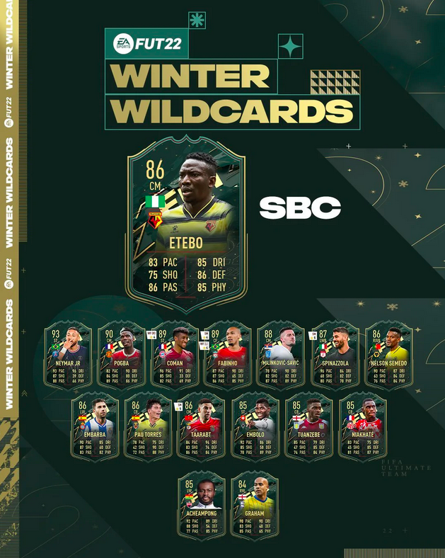 FIFA 22 Ultimate Team - FUT - Etebo Winter Wildcards SBC