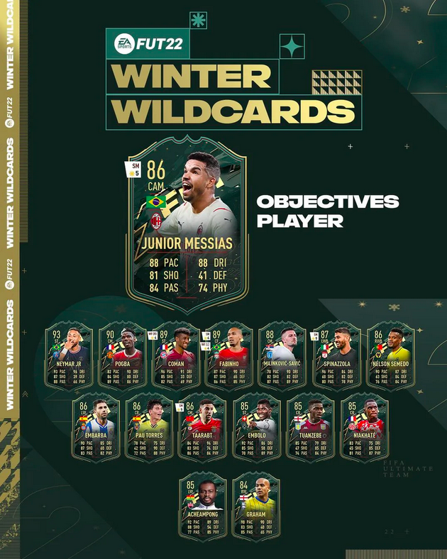 FIFA 22 Ultimate Team - FUT - Messias Winter Wildcards Obiettivi Giocatore