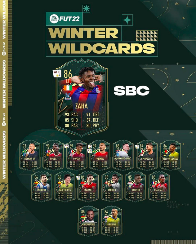 FIFA 22 Ultimate Team - FUT - Zaha Winter Wildcards SBC