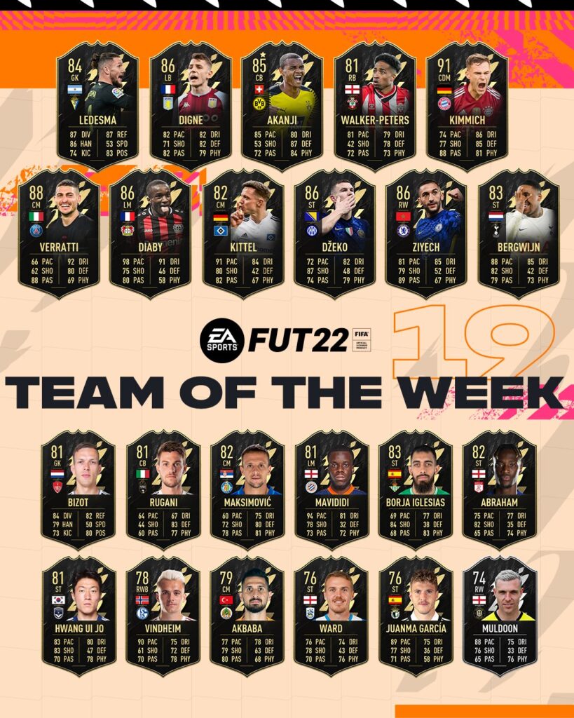 FIFA 22 - FUT TOTW 19 - Team of the Week Ultimate Team