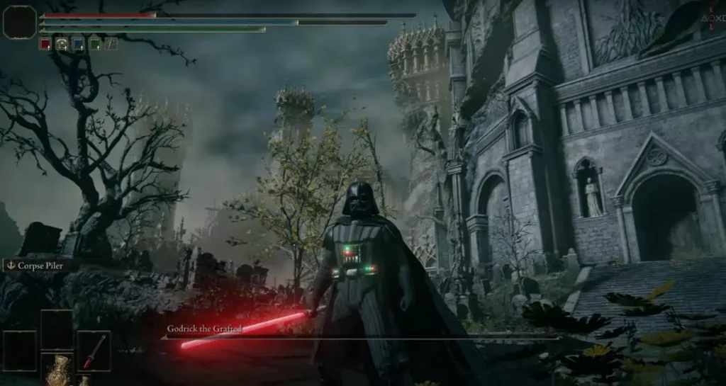 Elden Ring Darth Vader Star Wars mod spada laser