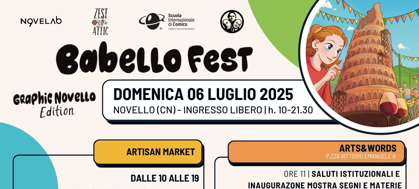 babello fest diventa graphic novello grazie alla collaborazione con scuola internazionale di comics torino appuntamento domenica 6 luglio